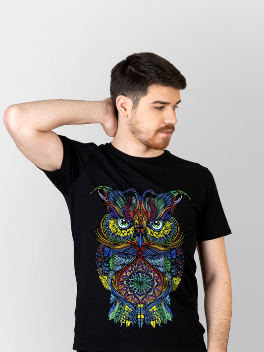 Chouette Mandala T-Shirt (unisexe)